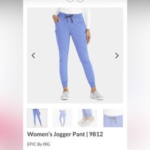 Women's Ceil Blue Jogger Pants Epic by IRG small petite